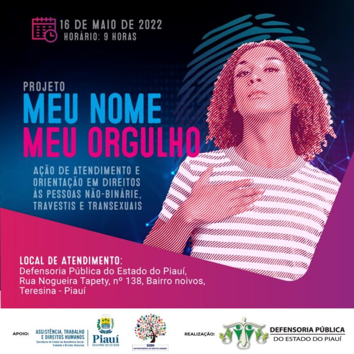 Defensoria realiza nova edição do Projeto “Meu Nome, Meu orgulho”