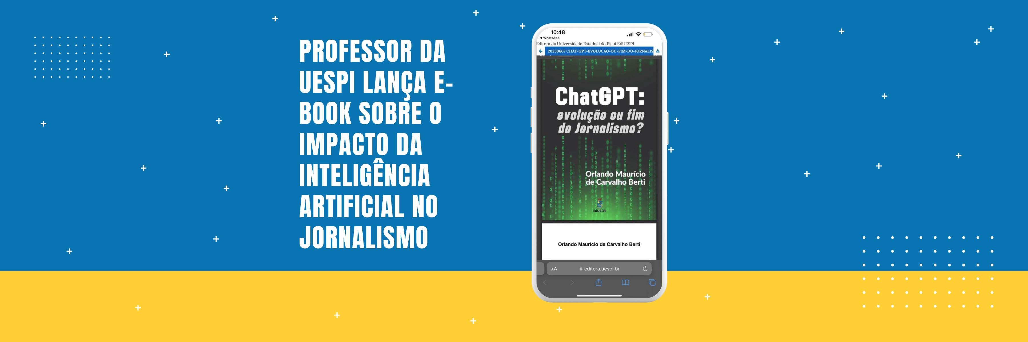 Professor da UESPI lança e-book sobre o impacto da inteligência artificial no jornalismo