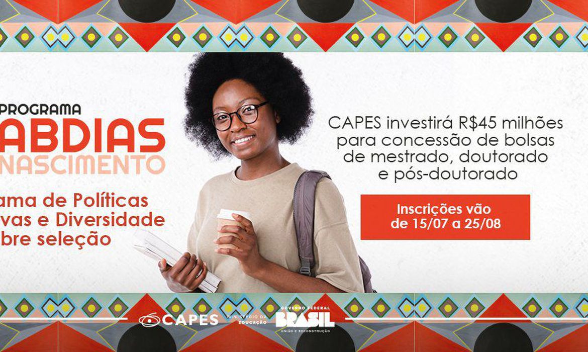 Capes abre inscrições para bolsas de programa de políticas afirmativas