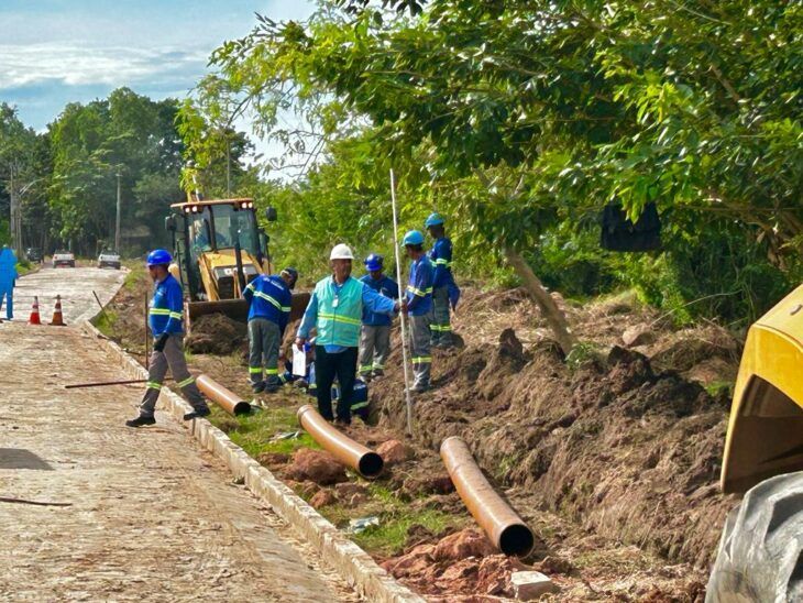 Obras de esgotamento sanitário avançam em Teresina