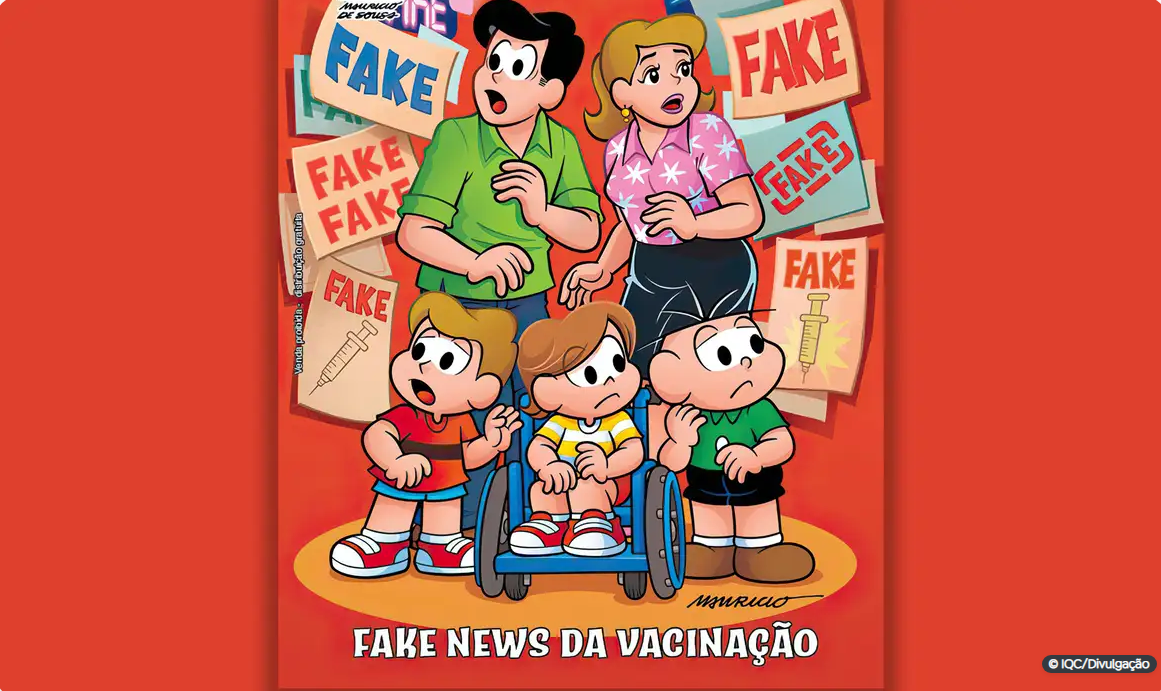 Revista em quadrinhos esclarece sobre as fake news da vacinação