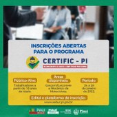 Seduc lança edital do Certific-PI; confira as áreas em que você pode ser certificado